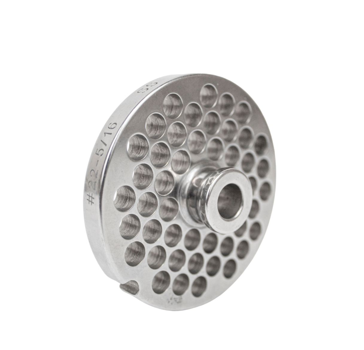Grinder Plate #22 with 5/16" Hole - Hub Style Fitting Biro, Hobart and Hollymatic Grinders.