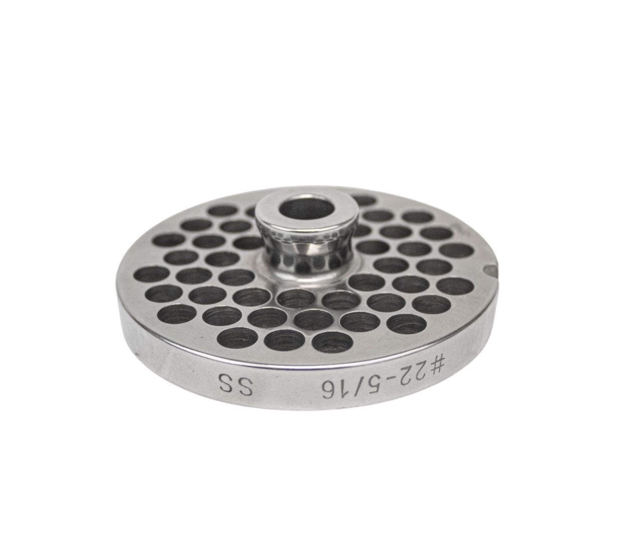 Grinder Plate #22 with 5/16" Hole - Hub Style Fitting Biro, Hobart and Hollymatic Grinders. - NEED IT AGAIN