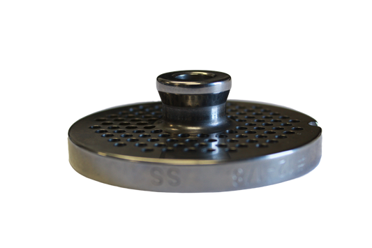 Grinder Plate #12 with 1/8" Hole - Hub Style Fitting Biro, Hobart and Hollymatic Grinders. - NEED IT AGAIN