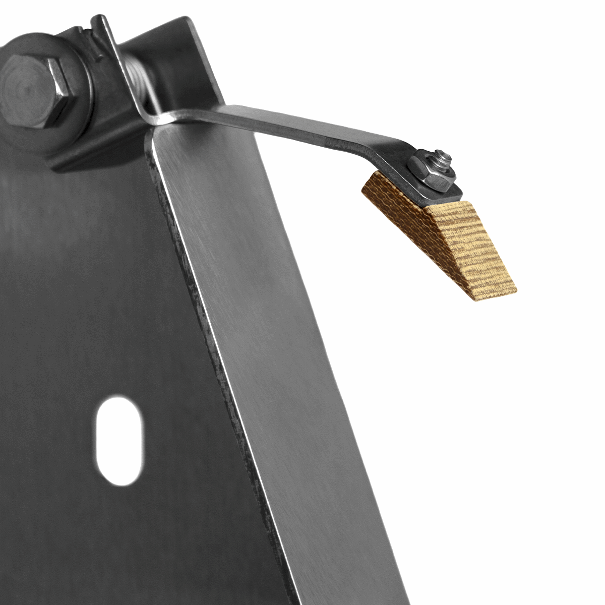 Cleaning unit assembly with carbide block, Stainless Steel, fits Biro saw 3334. Replaces AS16290-1 scraper view