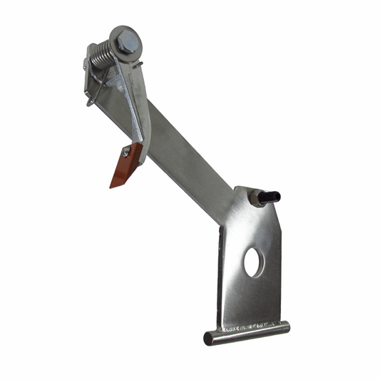Hinge plate assembly for upper wheels fitting Biro saws 22, 1433. Replaces S12335X - NEED IT AGAIN