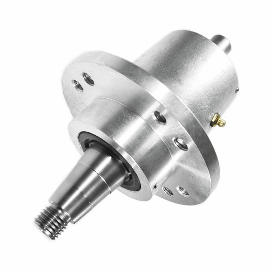 Lower bearing housing assembly with tapered shaft fitting Biro Saws 1433 3334. Replace A16547 - NEED IT AGAIN