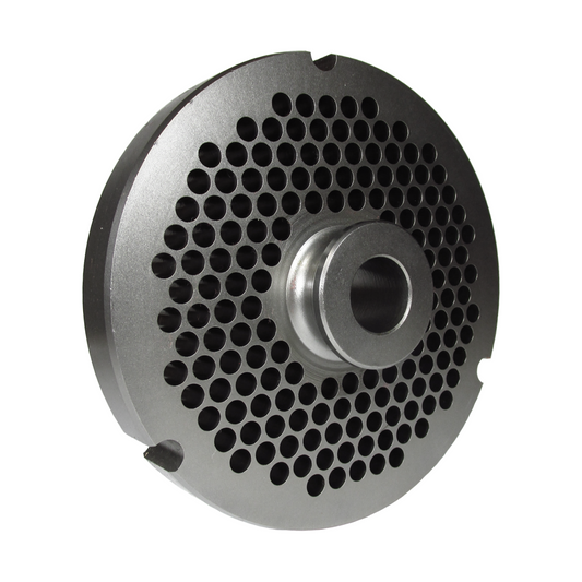 Grinder Plate #22 with 1/4" Hole - Hub Style Fitting Biro, Hobart and Hollymatic Grinders.