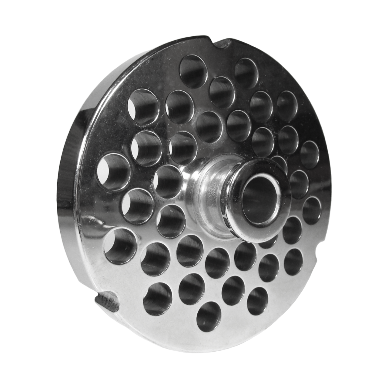 Grinder Plate #22 with 3/8" Hole - Hub Style Fitting Biro, Hobart and Hollymatic Grinders. - NEED IT AGAIN