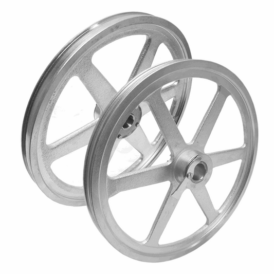 Saw wheel set, Upper and Lower wheel/pulley to fit Hobart Saw 6801, replaces A290863 / 109653, ML-104999-0000Z - NEED IT AGAIN