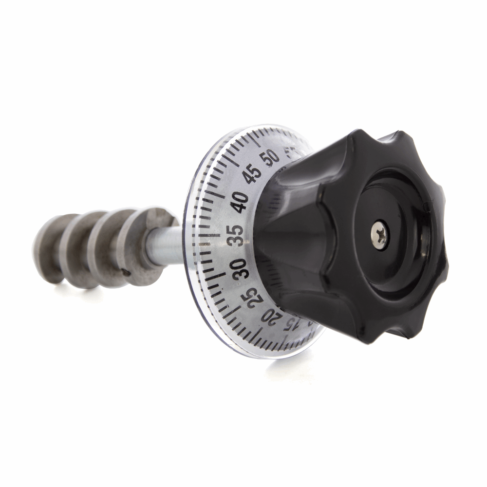 INDEXING KNOB, DIAL, AND WORM SHAFT KIT, HOBART 512, 1612 - 1912 side view