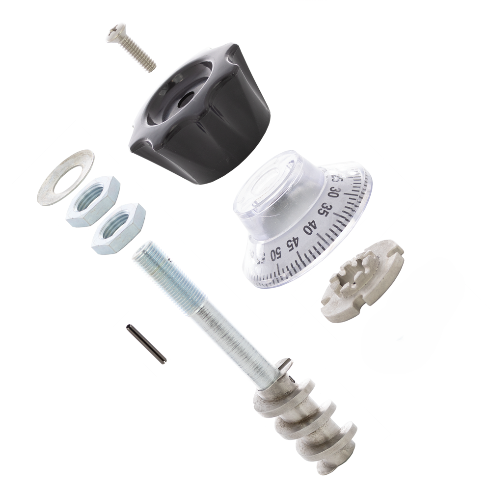 Indexing Knob, Dial, and Worm Shaft Kit Fitting Hobart Slicers 512, 1612 - 1912.