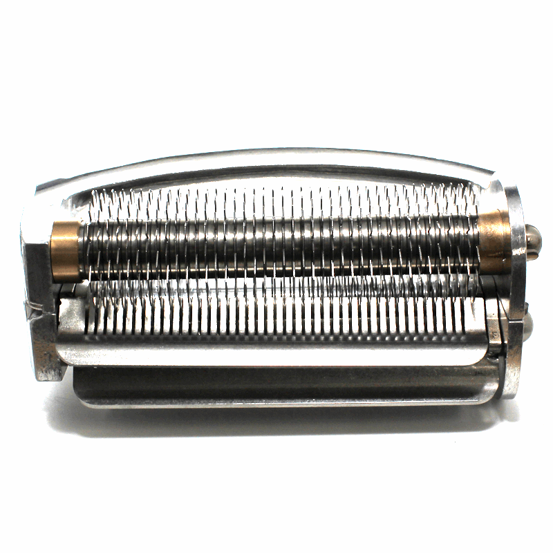 Lift out unit to fit Hobart tenderizer Models: 401, 403 Replaces: 295730 Includes: Frame Front and Rear Blade and spacer assemblies Front and Rear combs Unit is ready to drop into your machine and use. inside view