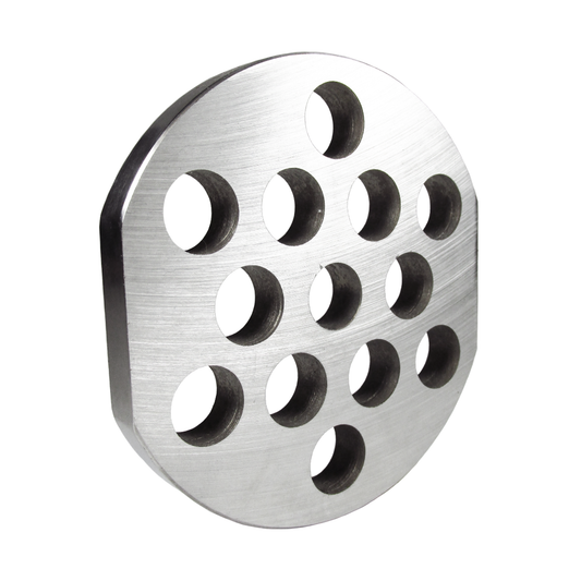 Grinder Plate #22 with 1/2" Holes with 2 Flat Edges Fitting Butcher Boy #22 Grinders - NEED IT AGAIN