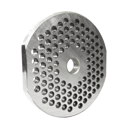 Grinder Plate #22 with 3/16" Holes and 2 Flat Edges Fitting Butcher Boy Grinders - NEED IT AGAIN