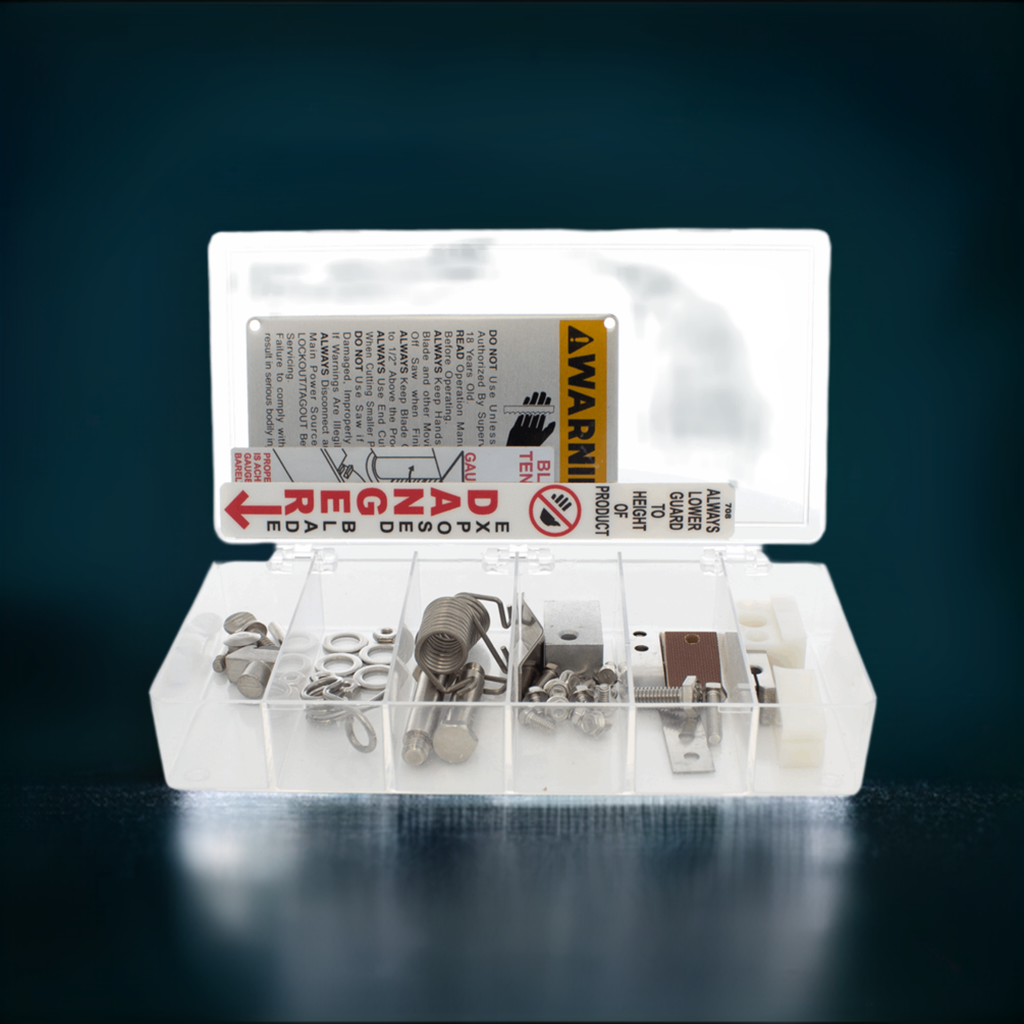 Parts Repair Kit with Case for Biro Saw Models 1433, 22. Replaces 12700-2 in case black