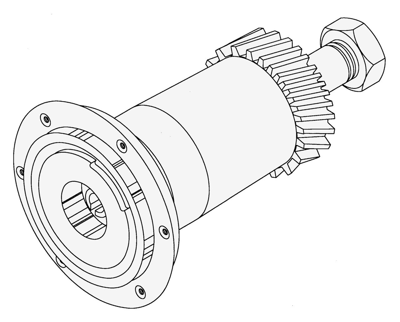 Knife Plate Hub Assembly with Plastic Gear, Fits Globe Slicers. Replaces 747-AS/P - NEED IT AGAIN
