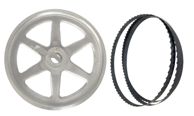 Saw Wheel and 126" Blade Fitting Hobart Saw 6614. Replaces ML-109658-0000Z - NEED IT AGAIN