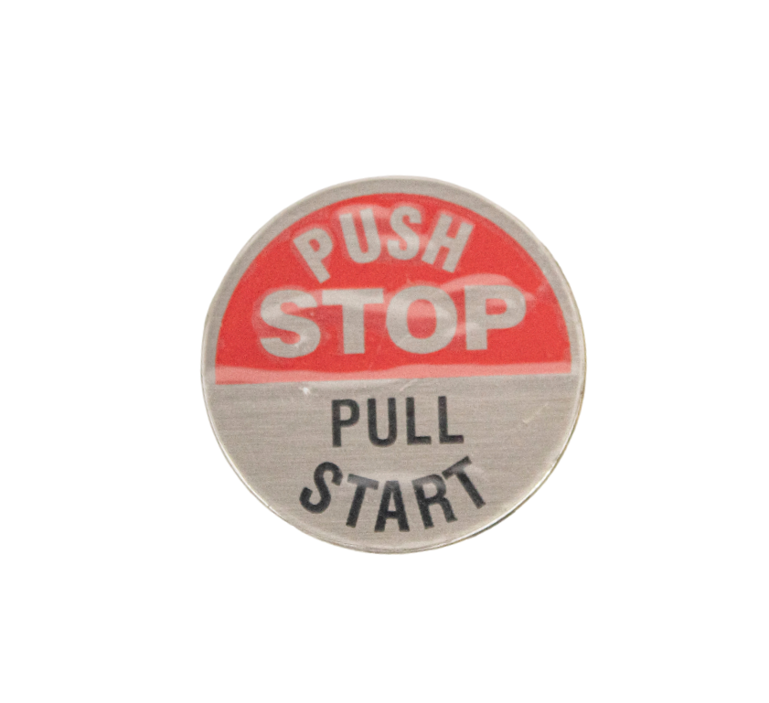Push Stop/Pull Start - Label Fitting Hobart Saws Replaces 00-291475