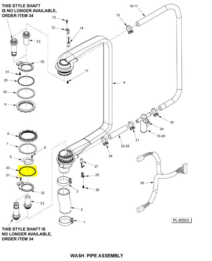 Sealing Ring Fitting Hobart LXe, LXGe, LXN Series Dishwashers Replaces 00-948486 - NEED IT AGAIN
