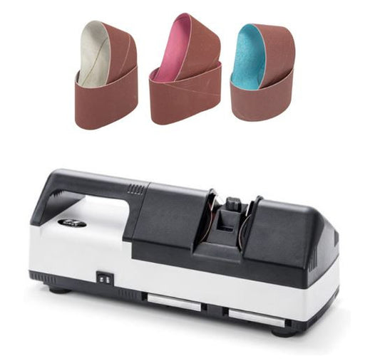Nirey Ke-500 Knife Sharpener With Replacement Fine, Medium, Course Belts - NEED IT AGAIN