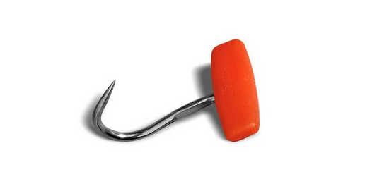 Boning Hook with .25" diameter and 6" long T-shaped stainless steel hook, Red Handle - NEED IT AGAIN