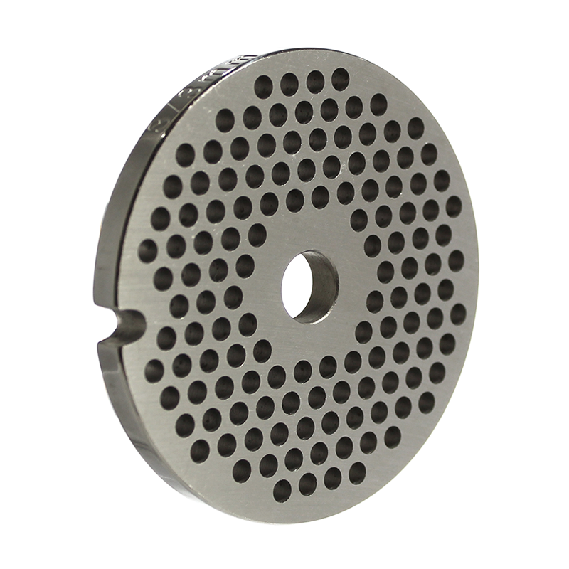 #8 size grinder plate with 1/8" holes. fits Brand(s): Various Replaces: #8 size plates Dimensions: 2.7/16" diameter