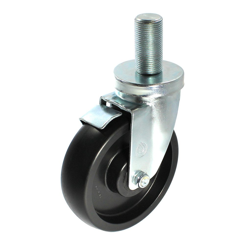 Caster W/ 5" Swivel Wheel & Lock, Fitting Hollymatic Grinders 175, 180A, 190. Replaces181-0500 - NEED IT AGAIN