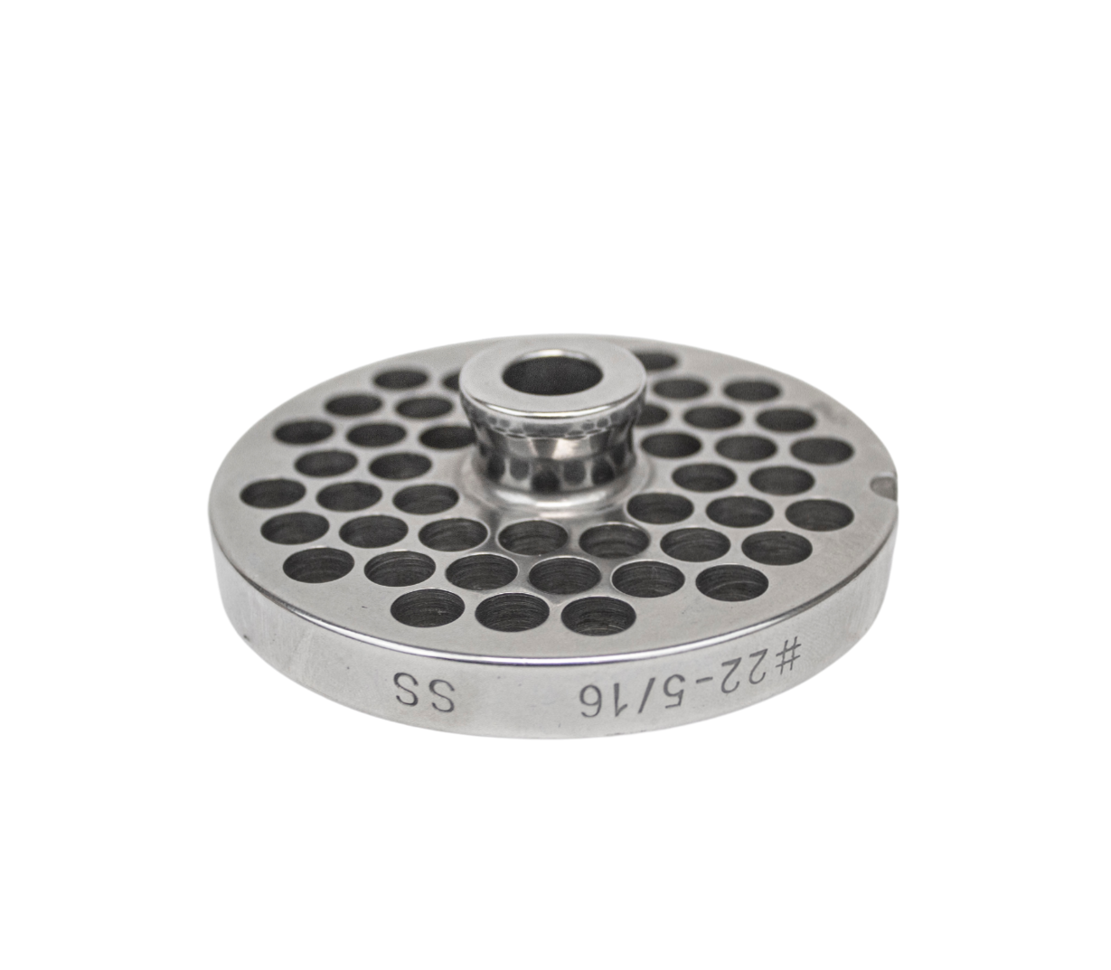Grinder Plate #22 with 5/16" Hole - Hub Style Fitting Biro, Hobart and Hollymatic Grinders.