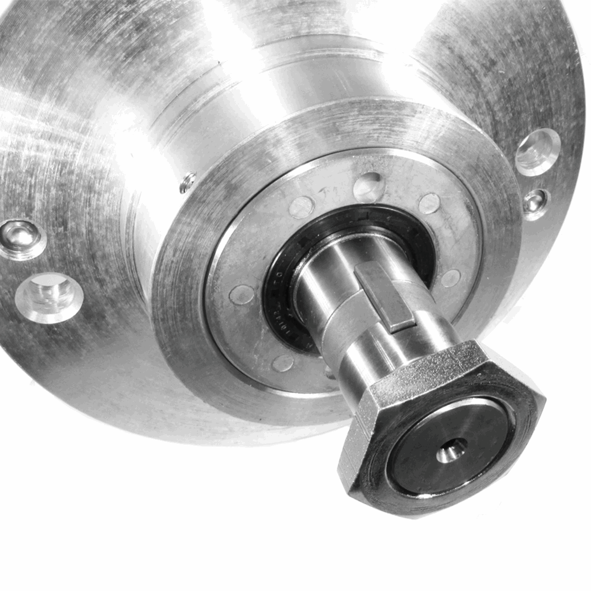 Lower Bearing Housing Assembly, Straight Shaft, Fitting Biro Saws 33, 3334, 3334FH. Replace A16360 top shaft view