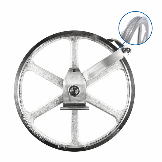 Saw wheel, upper assembled with hinge plate fits Biro saw 3334 fixed head/Double Flange A16003UDF3 - NEED IT AGAIN