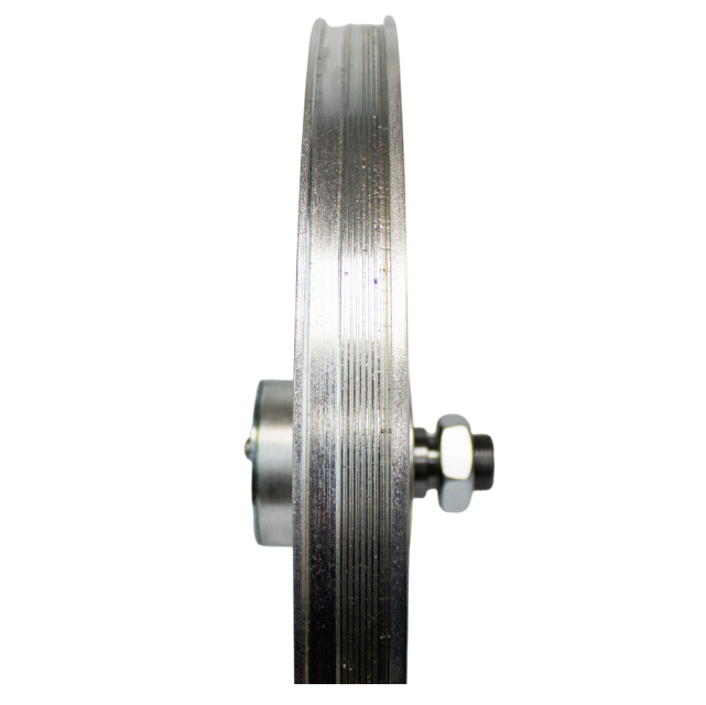 Saw Wheel / Pulley Assembled, Upper, Fitting Biro Saws 1433, 1433FH. Replaces  A14003UDF-6 back side