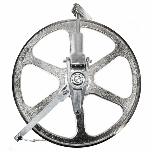 Saw wheel, upper assembled wheel with hanager assembly fitting Butcher Boy saw B16. Replaces 16203