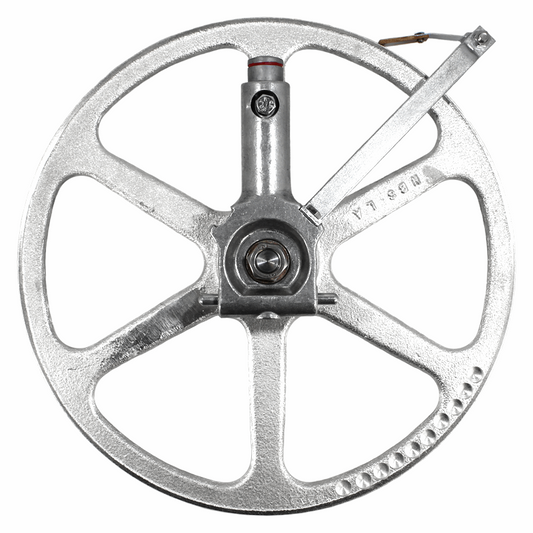 Saw wheel, upper assembled with hanger unit fits Butcher Boy Saw B16 Left hand. Repl 16038 & 16059 - NEED IT AGAIN