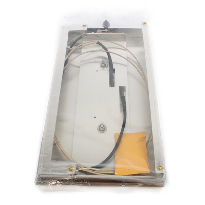 8" x 15" Hot Plate Assembly: 110V w/ Thermostat, Element, Fab. Plate, Wires & Cover 6102043 OEM ITEM, Underside View