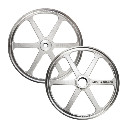 Saw Wheel Set, Upper & Lower Wheels, Fitting Biro Saws 3334, 3334-4003. Replaces 16003U-6, 16003-6 - NEED IT AGAIN