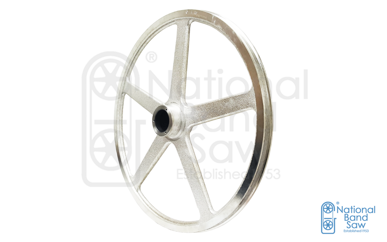 Saw wheel, upper and lower wheel set fitting Butcher Boy saw SA20.  Replaces 20156 and 20157 SIDE VIEW