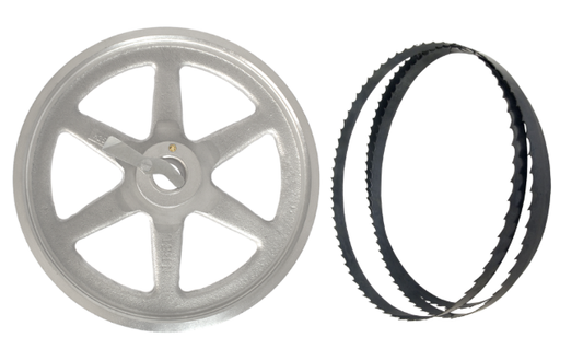 Saw Wheel and 126" Blade Fitting Hobart Saw 6614. Replaces ML-109658-0000Z - NEED IT AGAIN