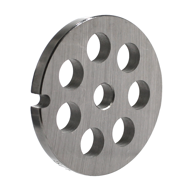 #5 size grinder plate with 3/8" holes.  fits Brand(s):  Various  Replaces:  #5 size plates  Dimensions:  2.1" diameter