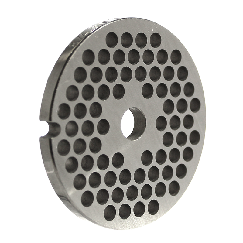 #8 size grinder plate with 3/16" holes.  fits Brand(s):  Various  Replaces:  #8 size plates  Dimensions:  2 7/16" diameter