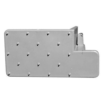 Pusher Plate, Grey Plastic, with prongs to move meat across the saw table.  Replaces:  00-29135  fits:  Hobart  fits Model:  5212  5214  5216  5514  5614  5700  5701  5801  6614 prongs
