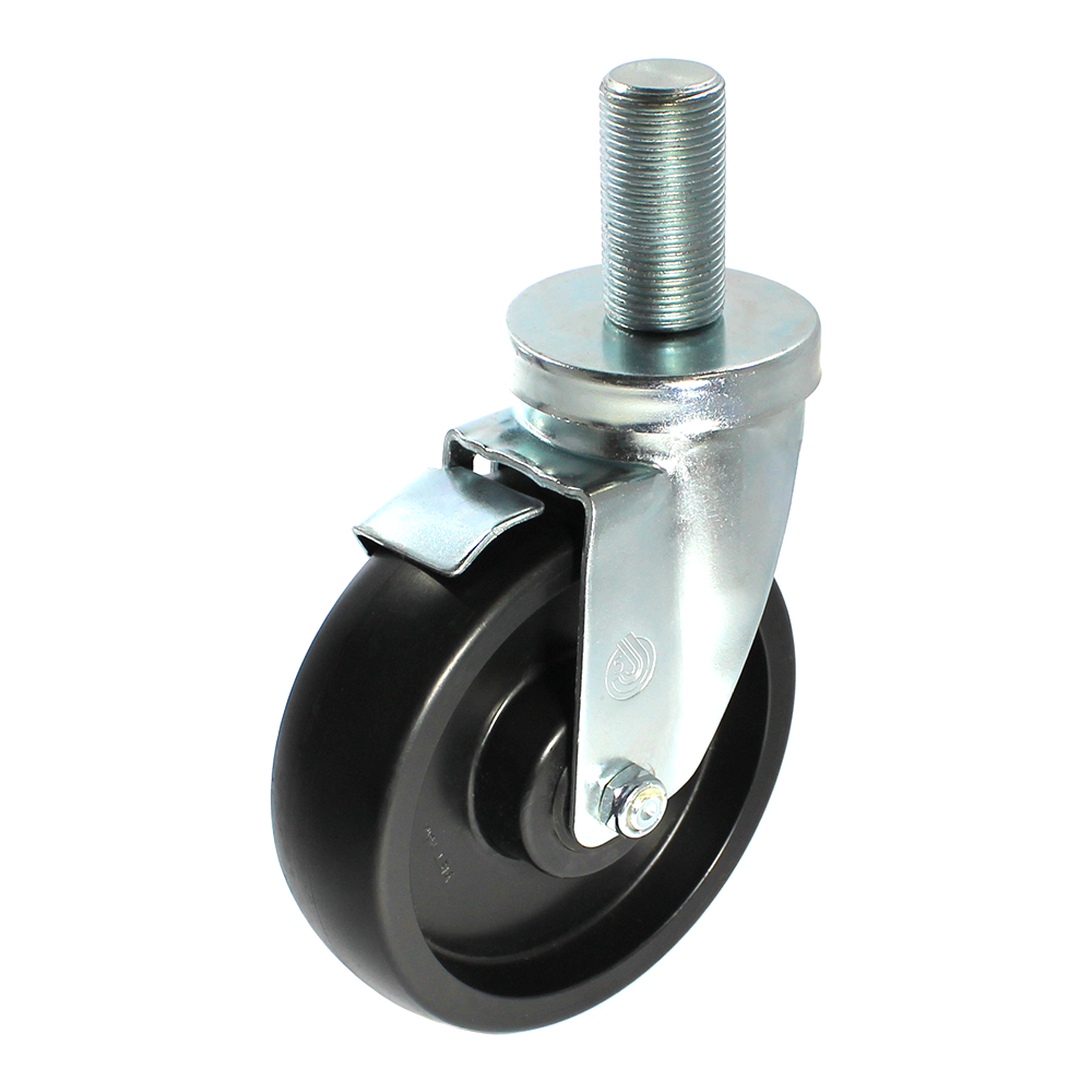 Caster replacement for HollyMatic grinders.  The caster has a 5" swivel wheel and lock.  Replaces: 1810500  Fits model(s):  175  180  180A  190  32